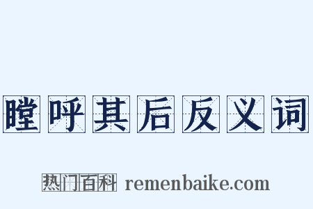 瞠呼其后反义词是什么意思的图片